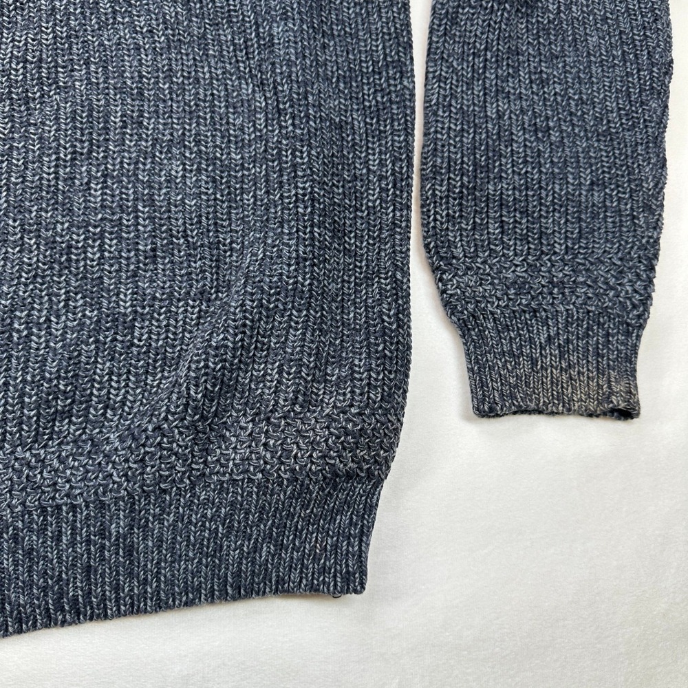 Club Room Mens 100% Cotton Shawl Collar Chunky Knit Sweater Small Dark Gray - Picture 3 of 16